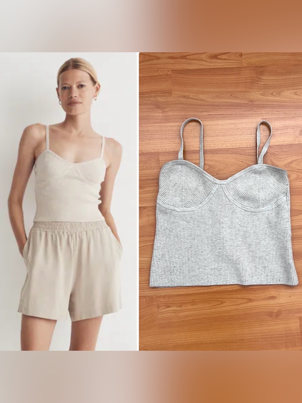 Madewell Corset-Detail Crop Sweater Tank
